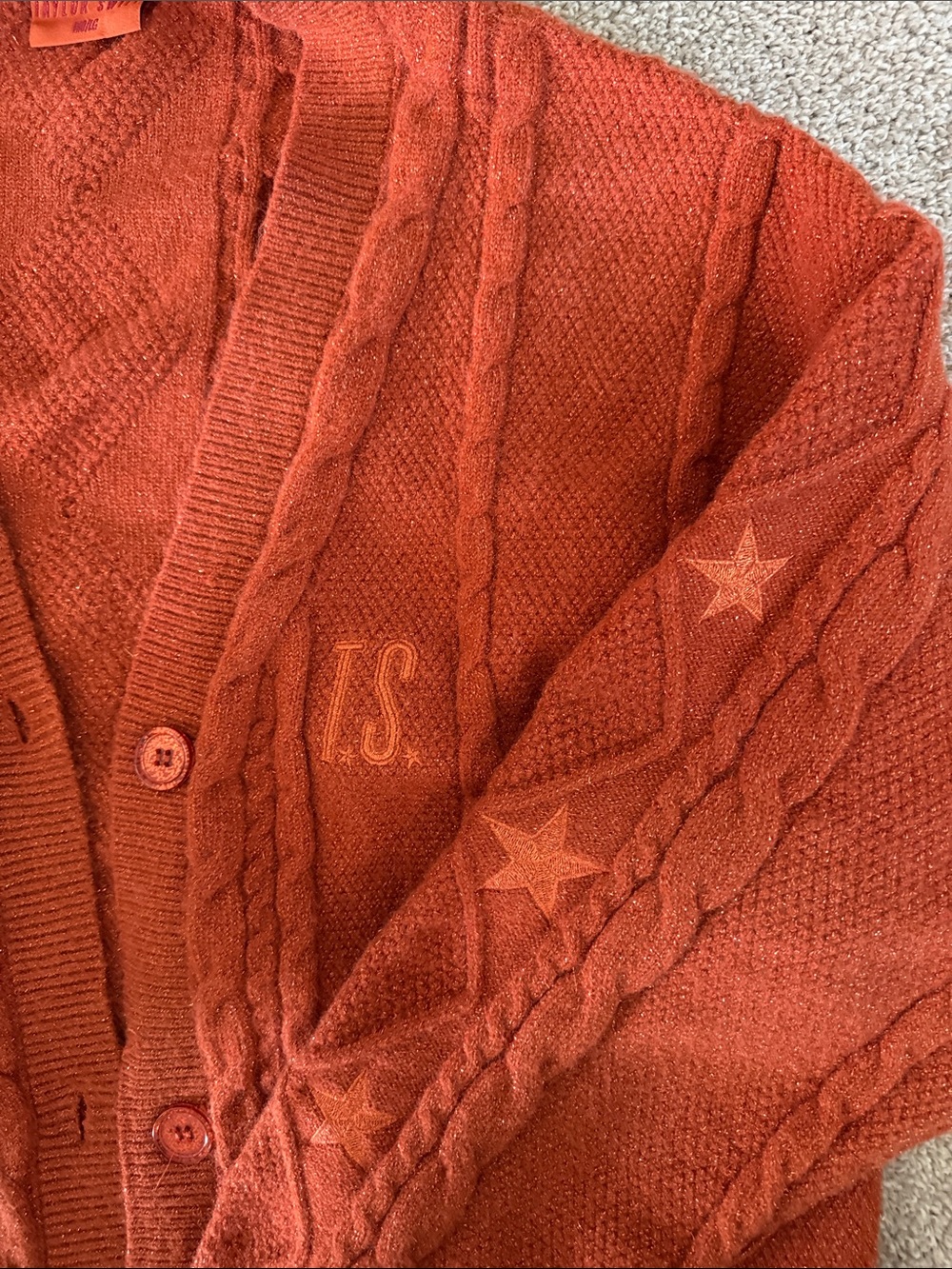Taylor Swift - Life of a Showgirl Cardigan Sweater - Orange - Picture 3 of 4
